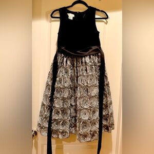 American Princess Elegant Black Velvet Formal Dress/ Gown